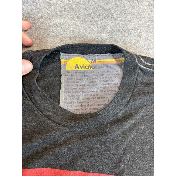 Aviator Nation WM Phoenix Open Shirt Womens Medium Black Graphic Tee Streetwear - Picture 5 of 6